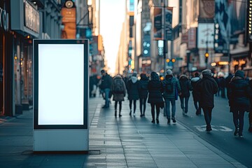 Urban Skyline Billboard Mockup,Metropolitan Billboard Display