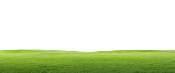 Natural view of grass hills on transparent background - obrazy, fototapety, plakaty