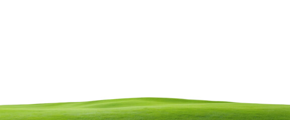 Natural view of grass hills on transparent background
