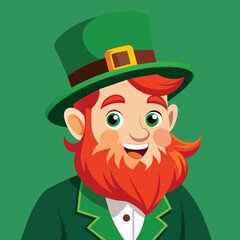 Saint patricks day character symbol with a happy smile