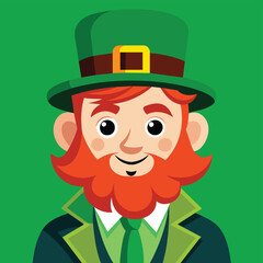 Saint patricks day leprechaun greeting illustration