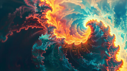 Fluidic Fractal: Ferrofluidal Wonder. Generative AI