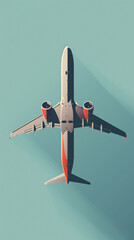 Minimalist illustration of an airplane
