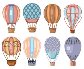 hot air balloons neutral color collection