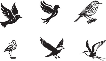 Bird silhouette vector illustration