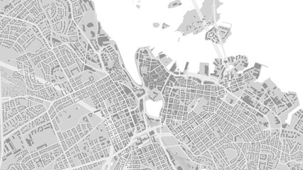 Background Stavanger map, Norway, white and light grey city poster. Vector map with roads and water.