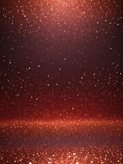 Garnet Red to Copper color gradient background with shiny glitter sparkles luxury backdrop from Generative AI