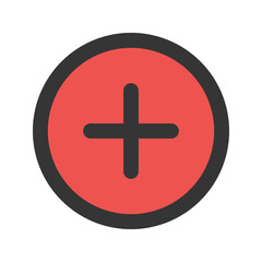 Obraz premium add line color icon