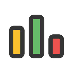 bar chart line color icon
