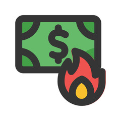 burning line color icon