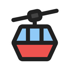 cable car line color icon