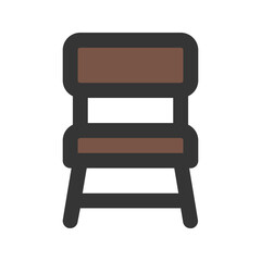 Fototapeta premium chair line color icon