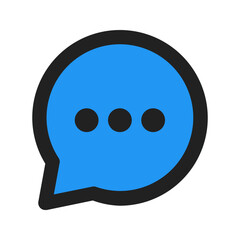 chat bubble line color icon