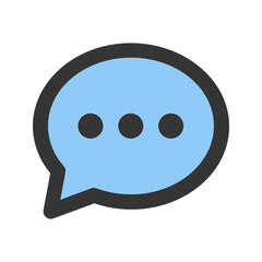 chat bubble line color icon