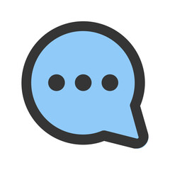 Fototapeta premium conversation line color icon