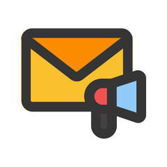 email marketing line color icon