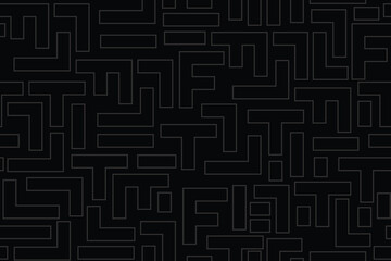 abstract black background with seamless block lines