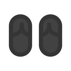 flip flops line color icon