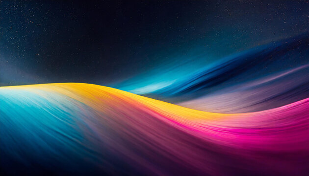 Modern Eclecticism: Grainy Gradient Poster Header with Colorful Wave