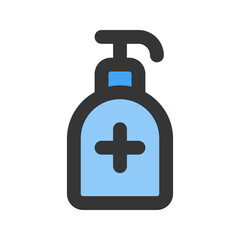 Fototapeta premium hand sanitizer line color icon
