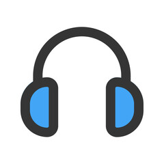 headphone line color icon