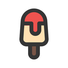 ice cream line color icon