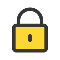 lock line color icon