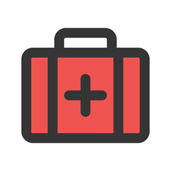 medical box line color icon