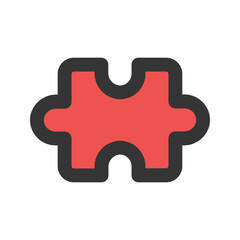 puzzle line color icon