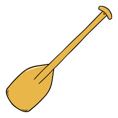 wooden oar illustration hand drawn isolated vector