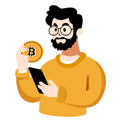 person holding a coin