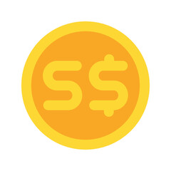 singapore dollar Flat icon