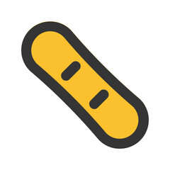 snowboard line color icon