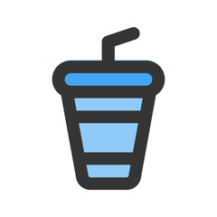 Obraz premium Soft drink line color icon