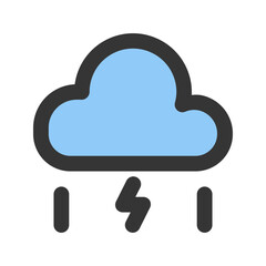 thunderstorm line color icon