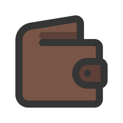 wallet line color icon