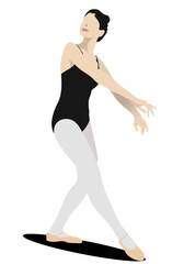 ballet dancer vector illustration