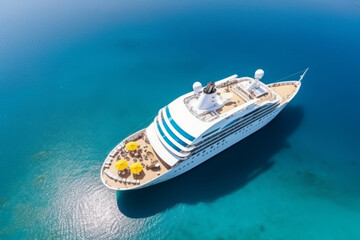 Aerial view of the cruise ship - 745015711