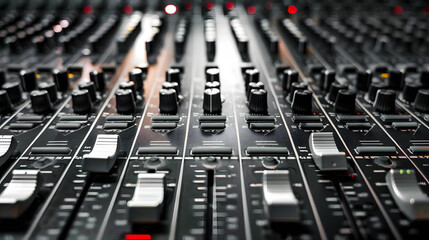 Sound music mixer control panel