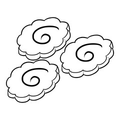 narutomaki fishcake illustration hand drawn outline isolated vector