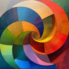 Obraz premium Geometric rainbow