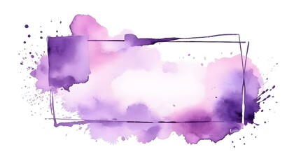  Purple frame watercolor pattern background