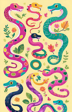 pattern with snakes