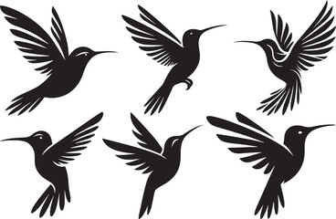 Hummingbird silhouette vector illustration