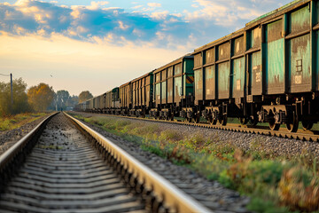 Obraz premium A cargo train