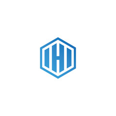 Letter H Logo Design Hexagonal for Company, Business