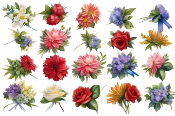 Foto auf Leinwand set of flowers 34 © Pink Finger