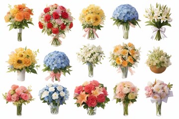 set of flowers 39