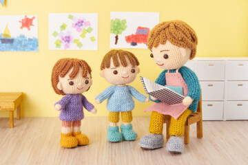 あみぐるみ人形　幼稚園