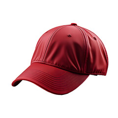 Close-up of Sports Red Cap Isolated on White Background